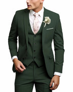 Ned | Men's Slim-Fit Three-Piece Suit, Structured Jacket with Waistcoat Trouser Suit | Direct Attire