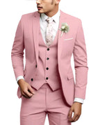 Ned | Men's Slim-Fit Three-Piece Suit, Structured Jacket with Waistcoat Trouser Suit | Direct Attire