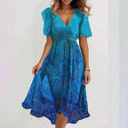Nicole | Women's Vibrant Midi Dress, Elegant Occasion Dress | Direct Attire | Grijs
