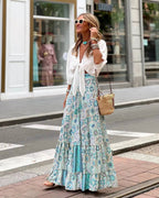 Phoebe | Women's A-Line Dress with Floral Print, Autumn Midi Dress | Direct Attire
