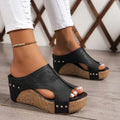 Pippa | Women's Orthopedic Cushioned Sandals, Contoured Footbed Sandals | Direct Attire | Black