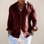 Rhys | Men's Linen Button Shirt, Lightweight Casual Shirt | Direct Attire