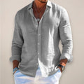 Rhys | Men's Linen Button Shirt, Lightweight Casual Shirt | Direct Attire | White