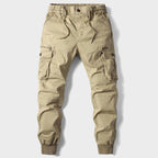 Rhys | Men's Tactical Cargo Joggers, Comfortable Relaxed-Fit Trousers | Direct Attire | Khaki