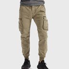 Rhys | Men's Tactical Cargo Joggers, Comfortable Relaxed-Fit Trousers | Direct Attire | Grey
