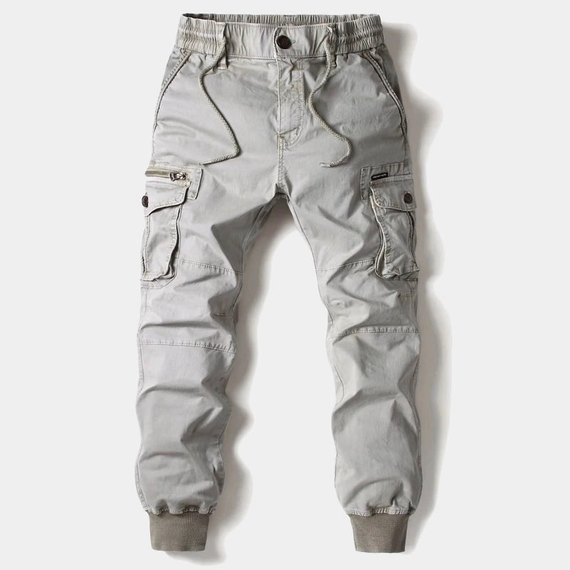Rhys | Men's Tactical Cargo Joggers, Comfortable Relaxed-Fit Trousers | Direct Attire | Black