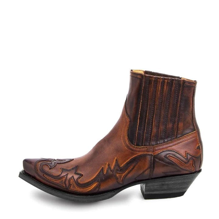 Riley | Men's Leather Cowboy Boots, Western-Style Boots | Direct Attire | Brown