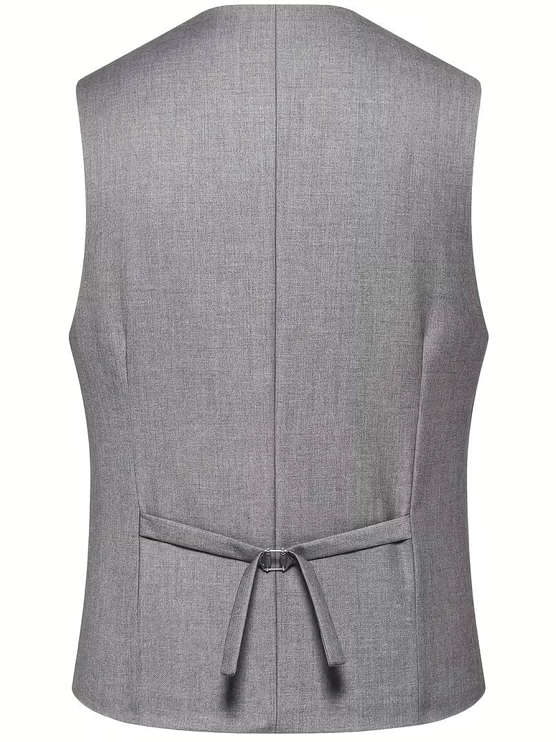 Riley | Men's Slim Fit Three-Piece Suit with Double-Breasted Waistcoat, Tailored Formal Suit | Direct Attire