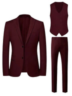 Riley | Men's Slim Fit Three-Piece Suit with Double-Breasted Waistcoat, Tailored Formal Suit | Direct Attire