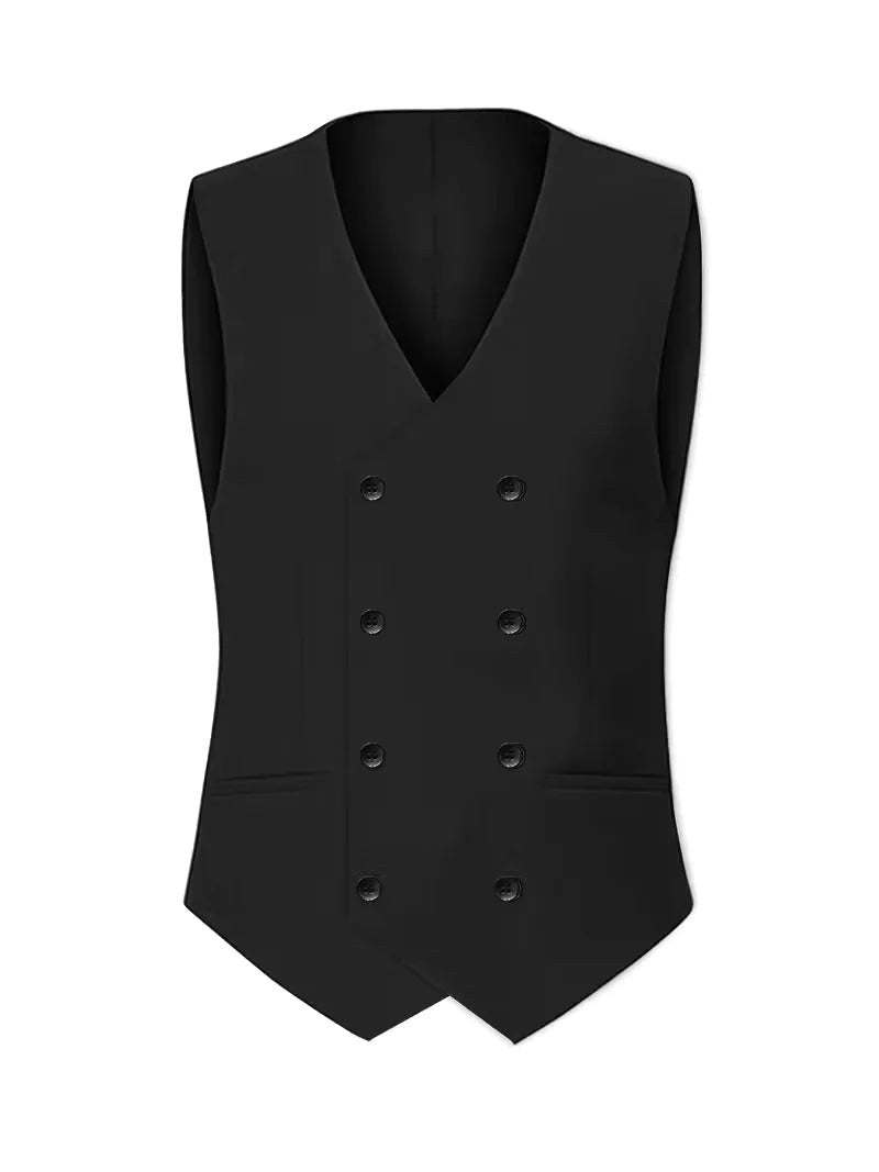 Riley | Men's Slim Fit Three-Piece Suit with Double-Breasted Waistcoat, Tailored Formal Suit | Direct Attire