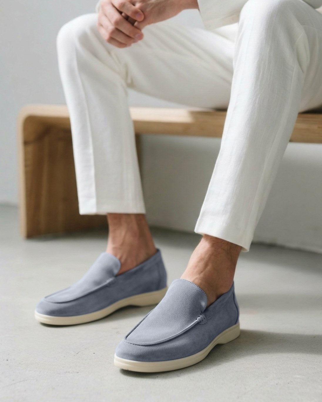 Riley | Men's Suede-Effect Slip-On Loafers, Smart Casual Loafers | Direct Attire