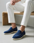 Riley | Men's Suede-Effect Slip-On Loafers, Smart Casual Loafers | Direct Attire