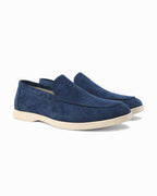 Riley | Men's Suede-Effect Slip-On Loafers, Smart Casual Loafers | Direct Attire