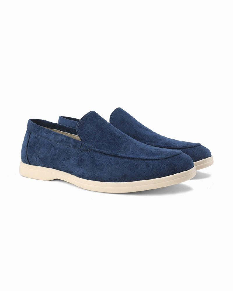 Riley | Men's Suede-Effect Slip-On Loafers, Smart Casual Loafers | Direct Attire