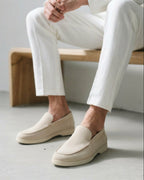 Riley | Men's Suede-Effect Slip-On Loafers, Smart Casual Loafers | Direct Attire