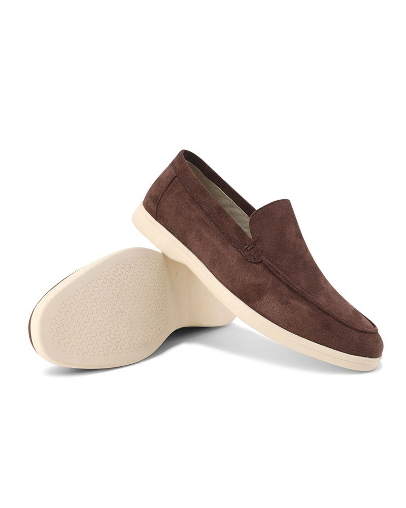 Riley | Men's Suede-Effect Slip-On Loafers, Smart Casual Loafers | Direct Attire