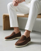 Riley | Men's Suede-Effect Slip-On Loafers, Smart Casual Loafers | Direct Attire