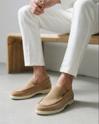 Riley | Men's Suede-Effect Slip-On Loafers, Smart Casual Loafers | Direct Attire