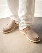 Riley | Men's Suede-Effect Slip-On Loafers, Smart Casual Loafers | Direct Attire