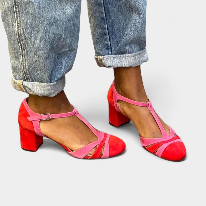 Romy | Women's Orthopaedic Court Shoes, Block Heel Pumps | Direct Attire
