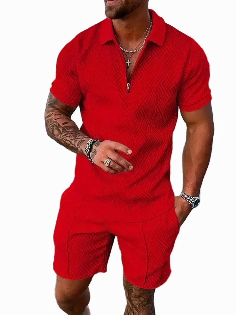 Rory | Men's Polo Shirt and Shorts Set, Modern Two-Piece Casual Set | Direct Attire