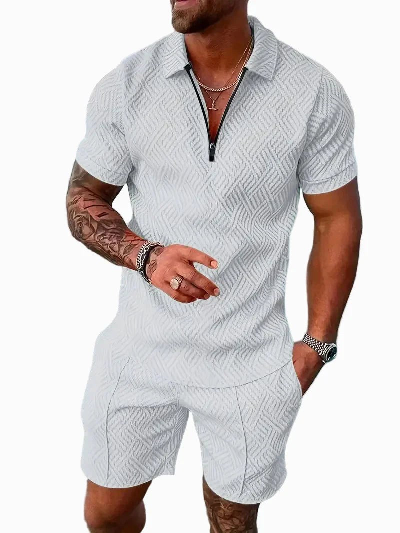 Rory | Men's Polo Shirt and Shorts Set, Modern Two-Piece Casual Set | Direct Attire
