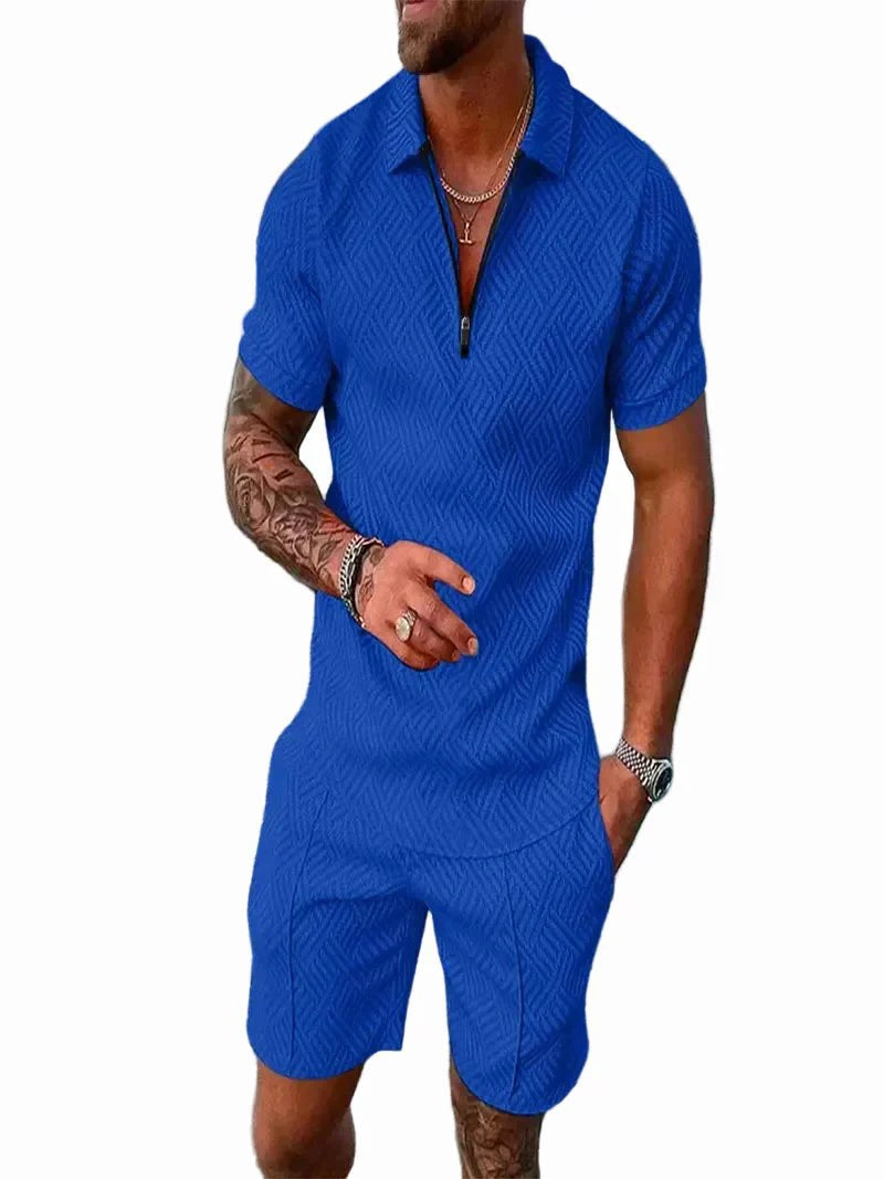 Rory | Men's Polo Shirt and Shorts Set, Modern Two-Piece Casual Set | Direct Attire