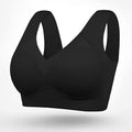 Roxanne | Women's Seamless Bra with Adjustable Straps, Wire-Free Support Bra | Direct Attire | Black