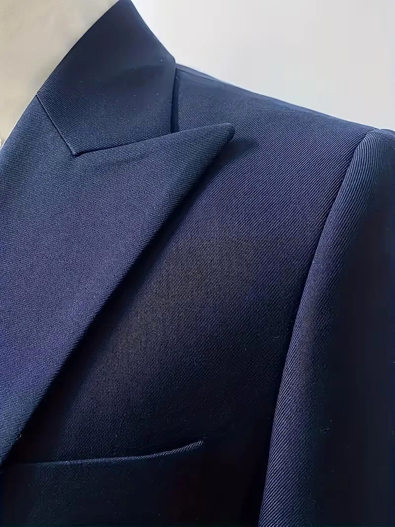 Samuel | Men's Slim-Fit Three-Piece Suit, Double-Breasted Waistcoat Trouser Suit | Direct Attire