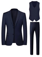 Samuel | Men's Slim-Fit Three-Piece Suit, Double-Breasted Waistcoat Trouser Suit | Direct Attire