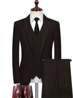 Samuel | Men's Slim-Fit Three-Piece Suit, Double-Breasted Waistcoat Trouser Suit | Direct Attire | Navy Blue