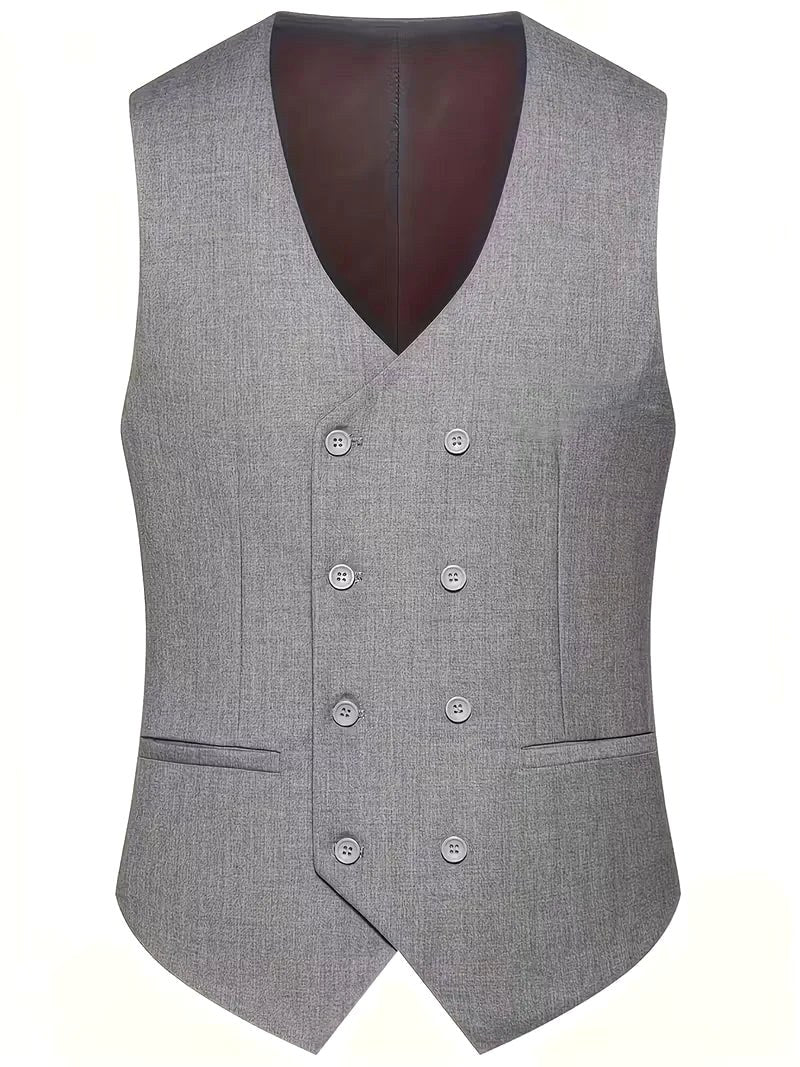 Samuel | Men's Slim-Fit Three-Piece Suit, Double-Breasted Waistcoat Trouser Suit | Direct Attire