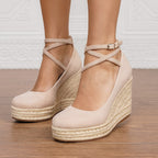 Savannah | Women's Orthopedic Suede Espadrille Wedge Sandals, Supportive Summer Footwear for Walking and Everyday Wear