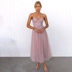 Savannah | Women's Spaghetti Strap Midi Dress, Flattering Summer Dress for Holidays and Everyday Wear, Flattering Summer Dress for Holidays and Everyday Wear - image 2