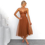 Savannah | Women's Spaghetti Strap Midi Dress, Flattering Summer Dress for Holidays and Everyday Wear, Flattering Summer Dress for Holidays and Everyday Wear - image 9