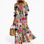 Tahlia | Women's Relaxed Shirt Dress with Bold Print, Button-Front Day Dress | Direct Attire | Multicolor