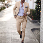 Tamara | Men's Linen Two-Piece Suit, Slim Fit Blazer Suit | Direct Attire | Amarillo