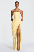 Tegan | Women's Strapless Maxi Dress with Sculpted Bodice, Evening Maxi Dress | Direct Attire