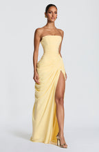 Tegan | Women's Strapless Maxi Dress with Sculpted Bodice, Evening Maxi Dress | Direct Attire