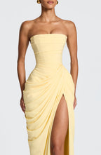 Tegan | Women's Strapless Maxi Dress with Sculpted Bodice, Evening Maxi Dress | Direct Attire