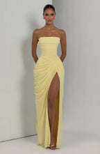 Tegan | Women's Strapless Maxi Dress with Sculpted Bodice, Evening Maxi Dress | Direct Attire