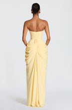 Tegan | Women's Strapless Maxi Dress with Sculpted Bodice, Evening Maxi Dress | Direct Attire