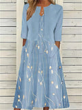 Tessa | Women's Chic Two-Piece Midi Set, Coordinated Summer Outfit for Holidays and Casual Wear, Coordinated Summer Outfit for Holidays and Casual Wear - Blue