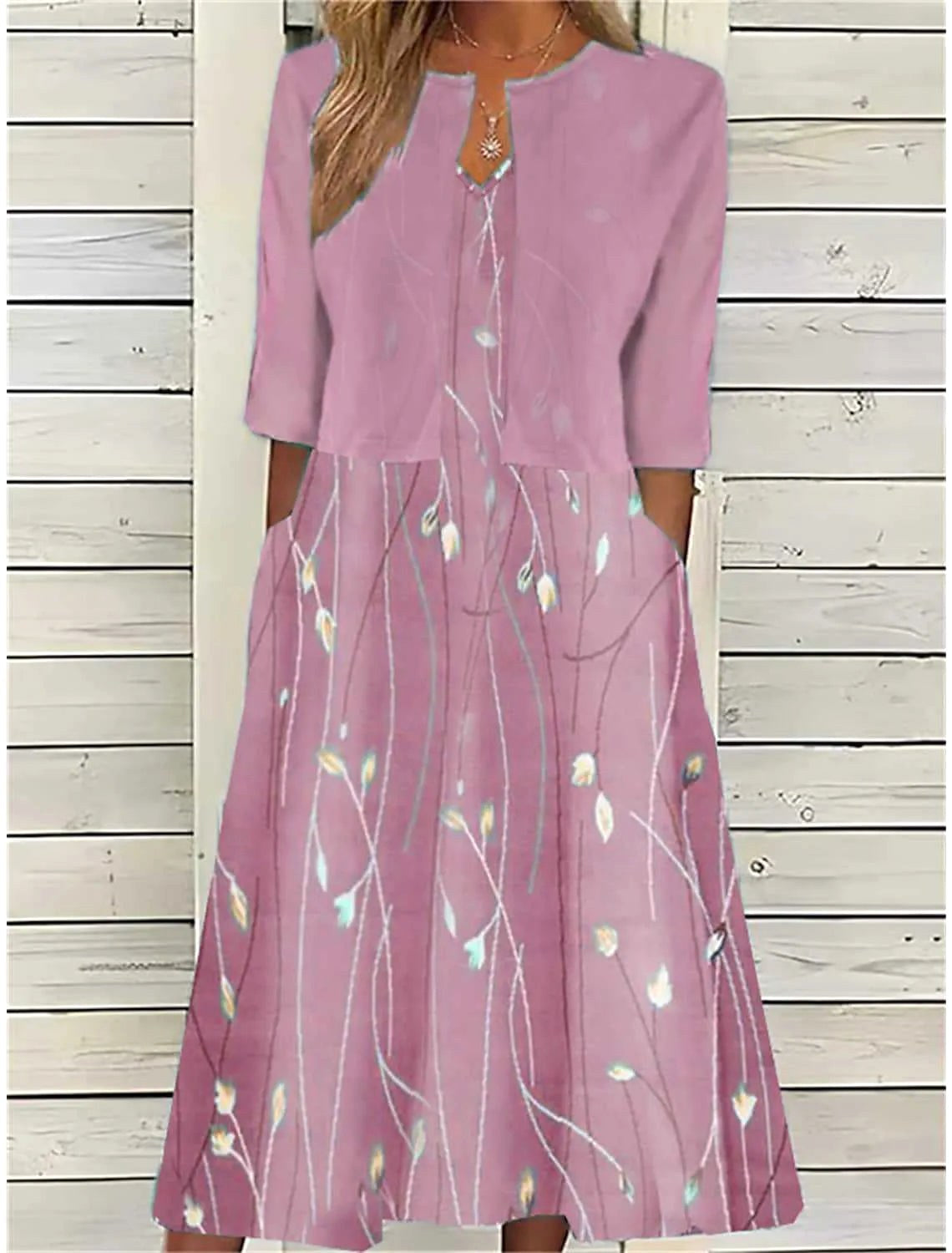 Tessa | Women's Chic Two-Piece Midi Set, Coordinated Summer Outfit for Holidays and Casual Wear, Coordinated Summer Outfit for Holidays and Casual Wear - Pink