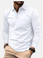 Toby | Men's Long-Sleeve Polo Shirt, Classic Button-Up Polo | Direct Attire