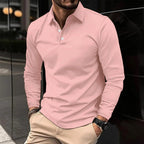 Toby | Men's Long-Sleeve Polo Shirt, Classic Button-Up Polo | Direct Attire