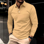 Toby | Men's Long-Sleeve Polo Shirt, Classic Button-Up Polo | Direct Attire