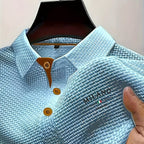 Toby | Men's Textured Polo Shirt, Woven Structured Shirt | Direct Attire | Grey