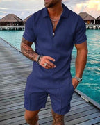 Torin | Men's Polo and Shorts Two-Piece Set, Coordinated Summer Set | Direct Attire