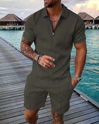 Torin | Men's Polo and Shorts Two-Piece Set, Coordinated Summer Set | Direct Attire